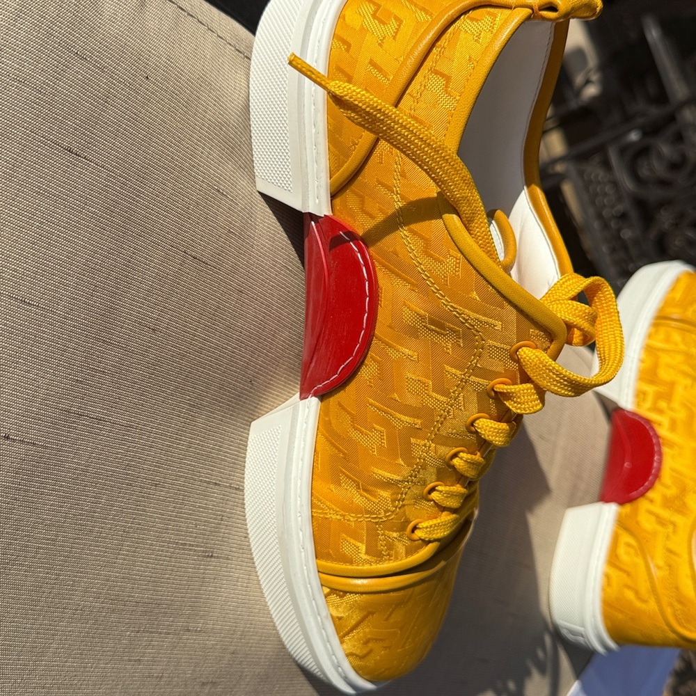 Christian Louboutin Vibrant Yellow Sneakers - Picture 4 of 9